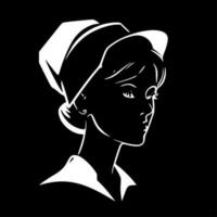 infirmière, minimaliste et Facile silhouette - vecteur illustration