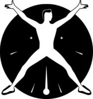 gymnastique - minimaliste et plat logo - vecteur illustration