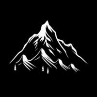 montagne, minimaliste et Facile silhouette - vecteur illustration