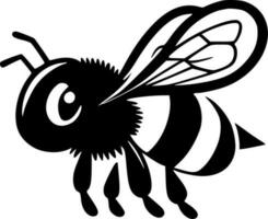 abeille, noir et blanc vecteur illustration