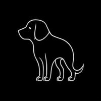 chien agrafe art, noir et blanc vecteur illustration