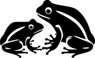 grenouilles, noir et blanc vecteur illustration