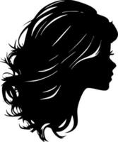 cheveux - minimaliste et plat logo - vecteur illustration