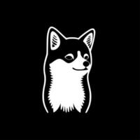 shiba - minimaliste et plat logo - vecteur illustration