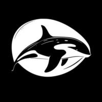 tueur baleine, minimaliste et Facile silhouette - vecteur illustration