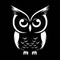 hibou - minimaliste et plat logo - vecteur illustration