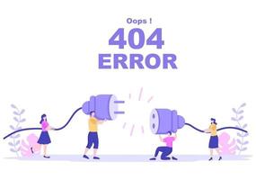 Erreur 404 et page non trouvée illustration vectorielle vecteur