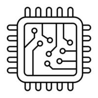 icône de conception parfaite du processeur ai vecteur