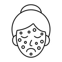 une prime Télécharger icône de acné visage vecteur