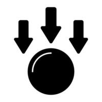 conceptuel solide conception icône de chute Balle vecteur