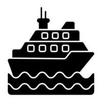 une conception d'icône de bateau vecteur