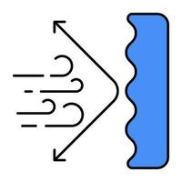 une unique conception icône de vent repoussant vecteur