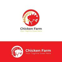 poulet ferme logo vecteur conception, poulet logo, adapté pour votre bétail et nourriture affaires