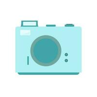 appareil photo simple style plat vecteur illustration tendance accessoire pour voyage, voyage, clipart pour cartes de voeux, invitations, conception de vacances d'été