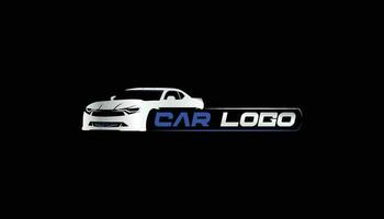 voiture logo avec des sports voiture contour pour détail, luxe, escorte, garage et de location un service logo vecteur