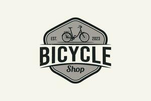 vélo magasin logo dans ancien style pour tout entreprise. vecteur
