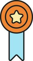 illustration de étoile badge coloré icône. vecteur