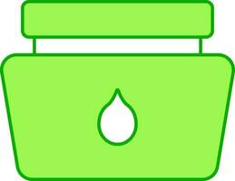 isolé liquide pot icône dans vert couleur. vecteur