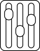 illustration de glissière bar icône dans noir ligne art. vecteur