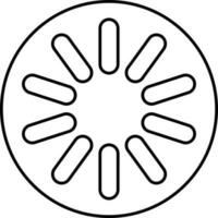 chargement symbole ou icône dans noir ligne art. vecteur