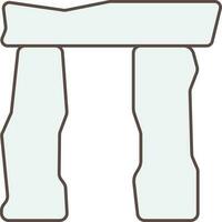 gris stonehenge icône dans plat style. vecteur