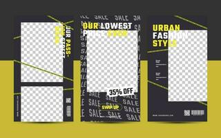 modèle modifiable à la mode pour les histoires de réseaux sociaux, illustration vectorielle. arrière-plans de conception pour les médias sociaux vecteur
