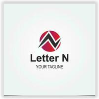 vecteur lettre n logo conception