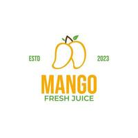 Créatif mangue fruit biologique logo conception vecteur concept illustration idée