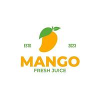 Créatif mangue fruit biologique logo conception vecteur concept illustration idée