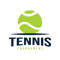 tennis Balle illustration, Balle icône. logo conception conception pour sport dans plat conception, modèle vecteur