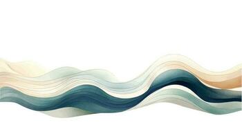 abstrait sarcelle et le sable aquarelle vagues Contexte. aquarelle texture avec lignes. vecteur illustration.
