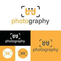 Facile la photographie logo. Créatif concept, caméra icône. minimaliste vecteur illustration. moderne logotype.