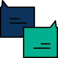 illustration de bavarder icône dans bleu et vert couleur. vecteur