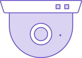 vidéosurveillance caméra icône dans violet et blanc couleur. vecteur