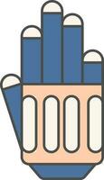 criquet gant icône dans bleu et Orange couleur. vecteur