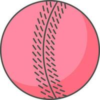 criquet Balle icône dans rose couleur. vecteur
