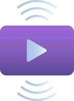 Wifi jouer icône dans violet et bleu couleur. vecteur