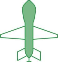 avion icône dans vert et blanc couleur. vecteur