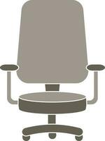 Bureau chaise icône ou symbole dans gris couleur. vecteur