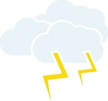 illustration de nuage orage icône dans Jaune et blanc couleur. vecteur