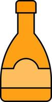 illustration de de l'alcool bouteille icône dans Jaune couleur. vecteur