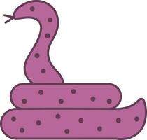 serpent icône dans violet couleur. vecteur