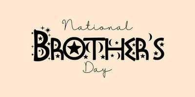 nationale frères journée typographie vecteur illustration. frères journée affiche, mai 24. nationale frères journée créatif.