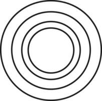 circulaire bague icône dans noir contour. vecteur
