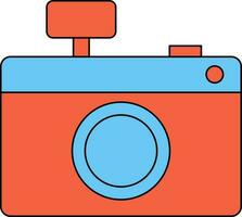 isolé caméra icône dans bleu et Orange couleur. vecteur