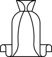 illustration de longue cou cap icône dans ligne art. vecteur