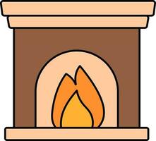 vecteur illustration de cheminée ou cheminée dans marron et pêche couleur.
