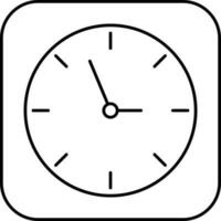 l'horloge icône dans noir ligne art. vecteur