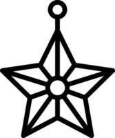 direct pendaison étoile icône dans ligne art. vecteur