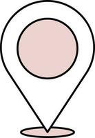rose et blanc emplacement épingle icône ou symbole. vecteur